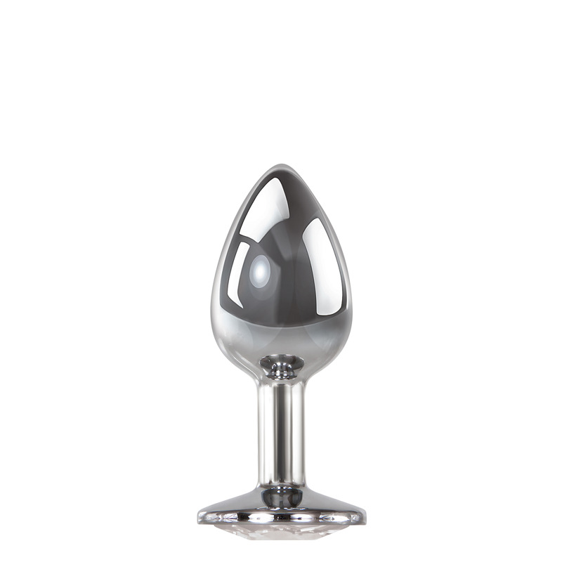 Анальная пробка с камнем A&E CLEAR GEM ANAL PLUG MEDIUM