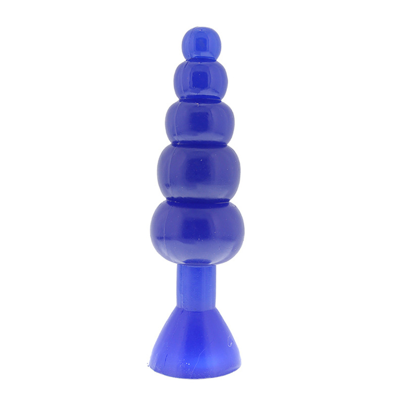 Анальная пробка с шариками синяя BENDABLE BUTT RATTLER BLUE