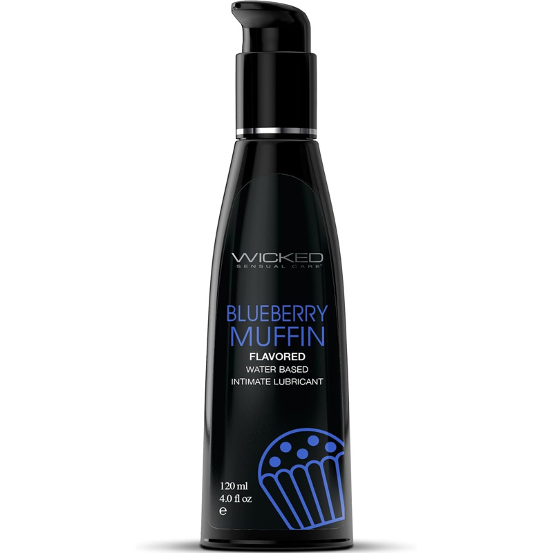 Съедобный лубрикант WICKED AQUA со вкусом черничного маффина 120 мл