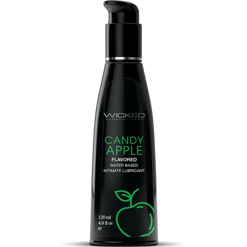 Съедобный лубрикант со вкусом яблока WICKED AQUA 120 мл
