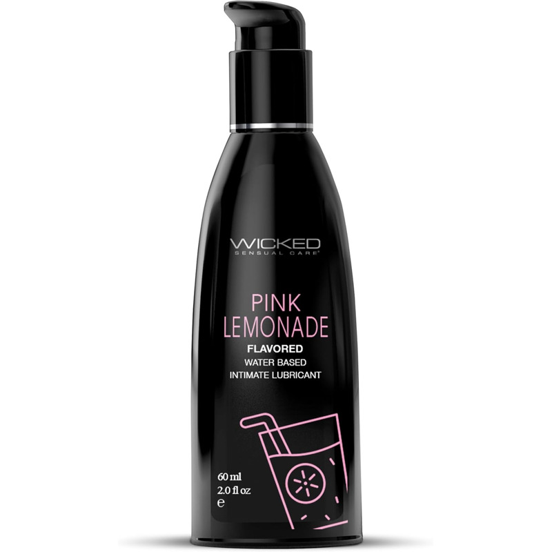 Съедобный лубрикант со вкусом лимонада WICKED AQUA PINK LEMONADE FLAVORED 60ML