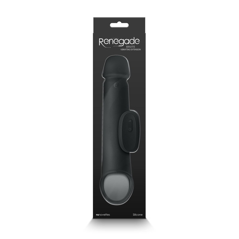 Насадка с дополнительным встроенным вибратором на кончике RENEGADE BRUTE BLACK