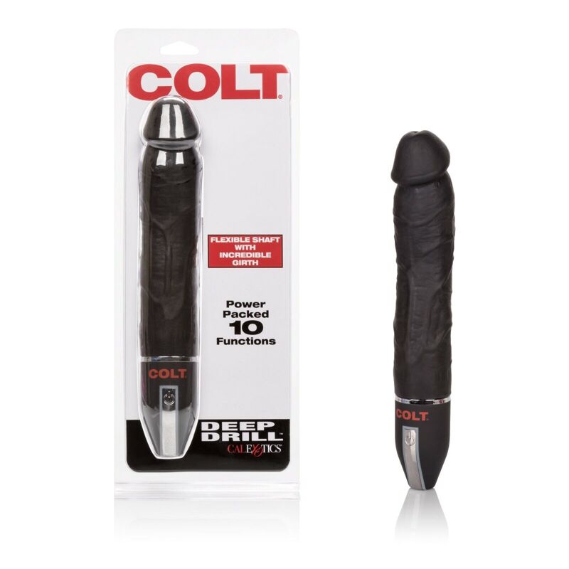 Реалистичный многоскоростной вибратор COLT Deep Drill для простаты и точки G, черный