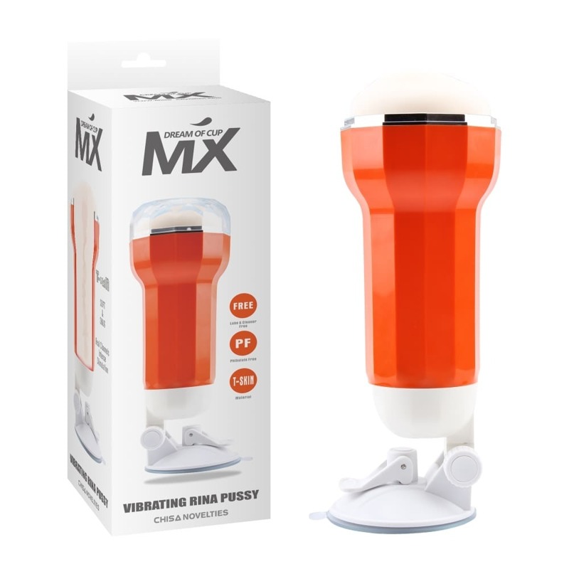 Мастурбатор вагина Chisa MX Dream Cup Vibrating Rina Pussy в колбе на присоске