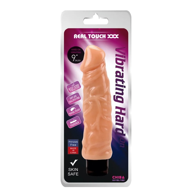 Вібратор реалістичний великого розміру Chisa Real Touch XXX Vibration Hard On, бежевий
