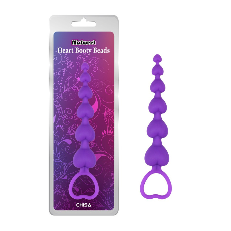 Анальний стимулятор серця (ланцюжок) Chisa MisSweet Heart Booty Beads, фіолетовий
