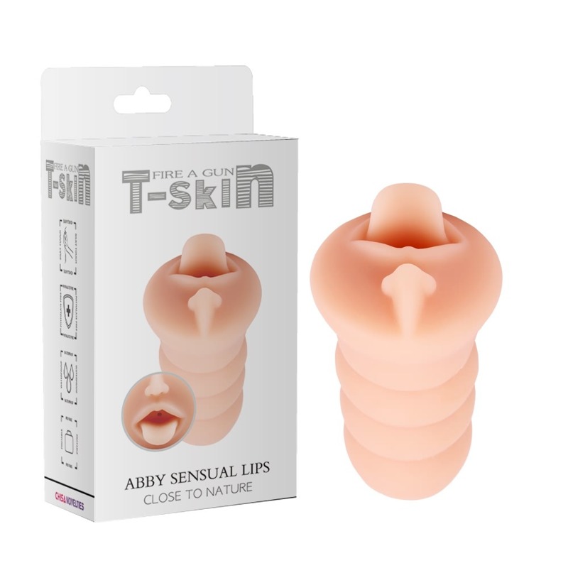 Мастурбатор рот із язичком Chisa T-Skin Sensual Lips із кібершкіри