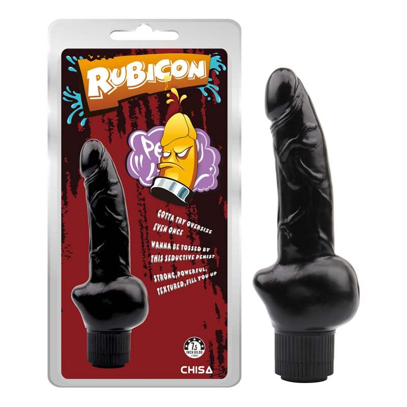Вібратор реалістичний Chisa Rubicon на батарейках, чорний, 19 х 3.7 см