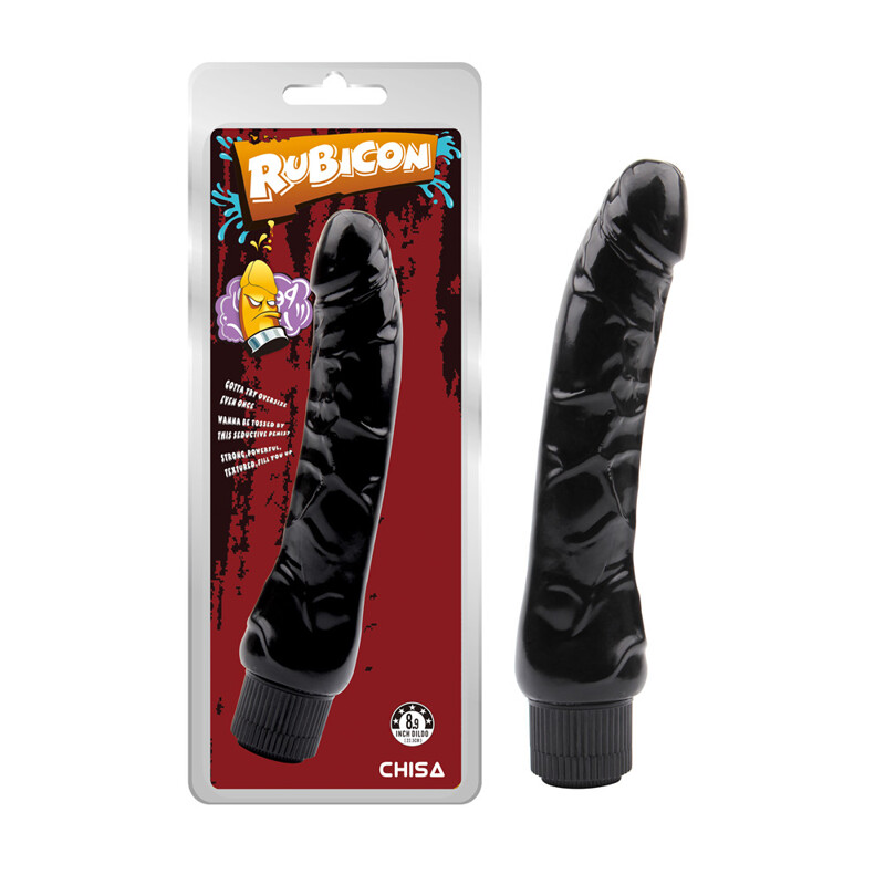 Вібратор реалістичний Chisa Rubicon 8.9 чорний, 22.5 см х 4.7 см
