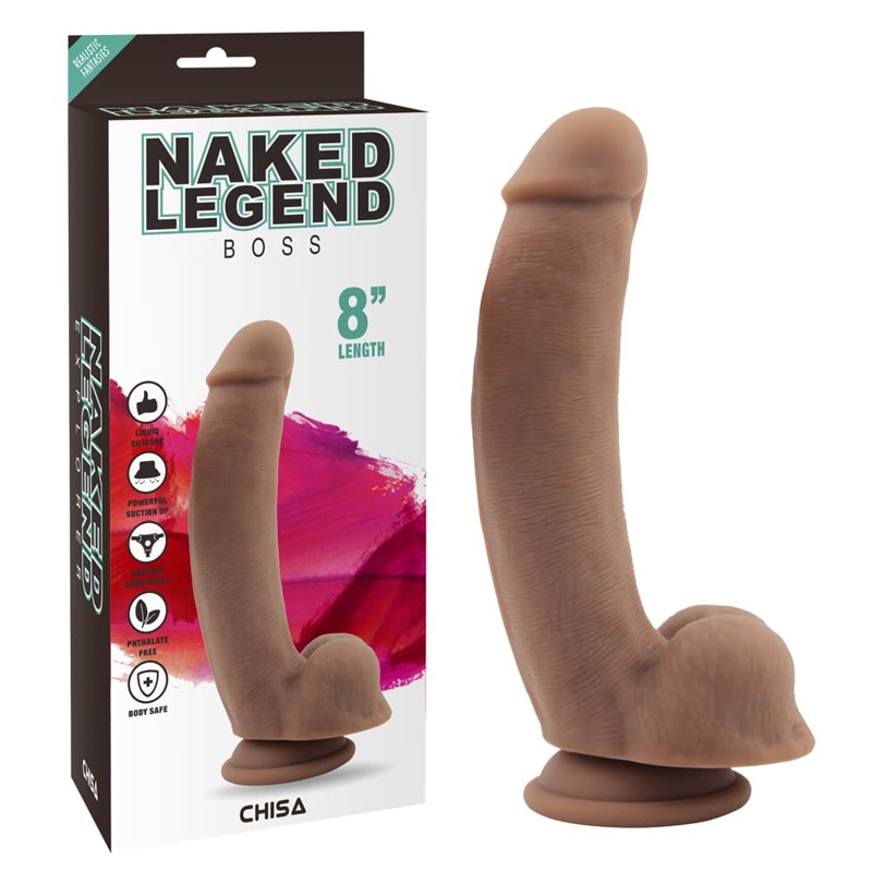Фалоімітатор на присосці Chisa Naked Legend Boss 8, коричневий