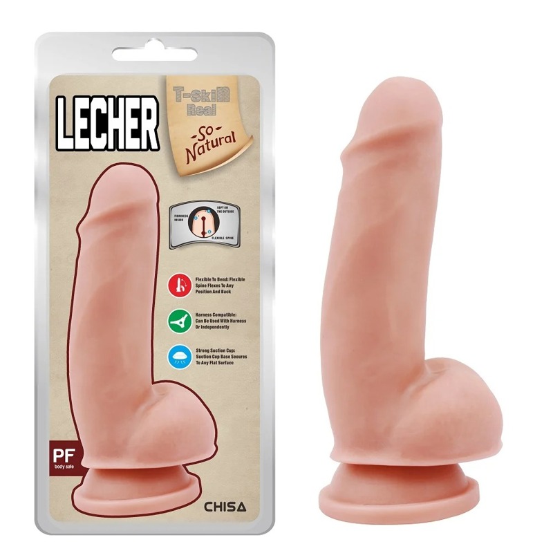 Фалоімітатор на присосці Chisa T-skin ReaL Lecher Flesh з хребтом