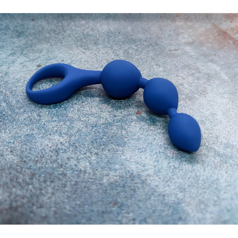 Анальная цепочка Loveshop Blue 13х3 см