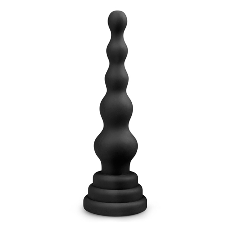 Анальная елка силикон Easy Toys Beaded Cone черная, 16.5 см