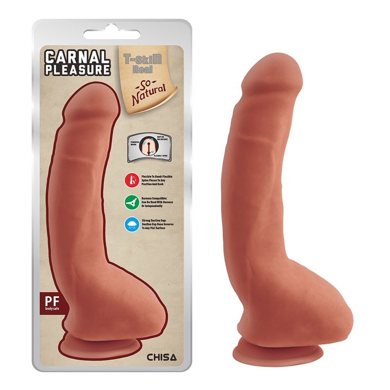 Фалоімітатор реалістичний Chisa T-skin ReaL CARNAL Pleasure; 23,5 см