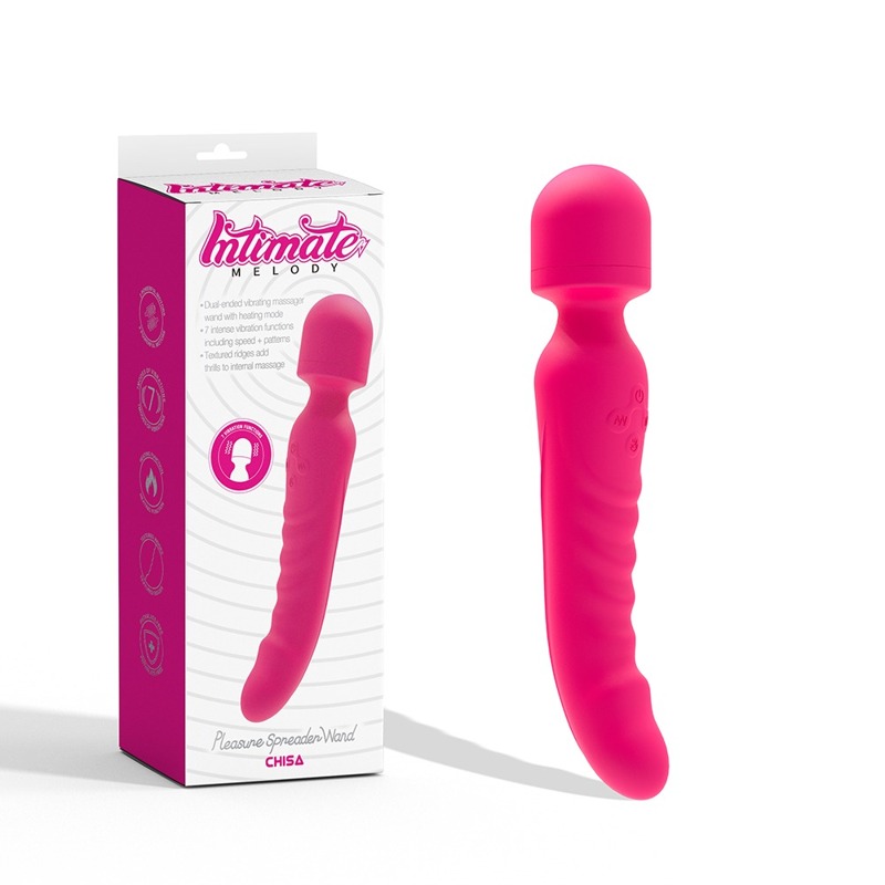 Двухсторонний вибратор микрофон Chisa Intimate Melody Pleasure Spreader Wand с подогревом, розовый