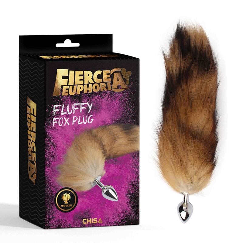 Анальная пробка Chisa Fierce Euphoria Fluffy fox Plug с хвостом лисицы