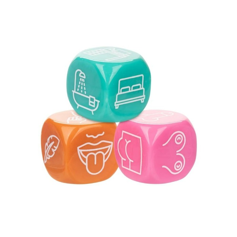 Игра для двоих CalExotics кубики 3 шт, разноцветные