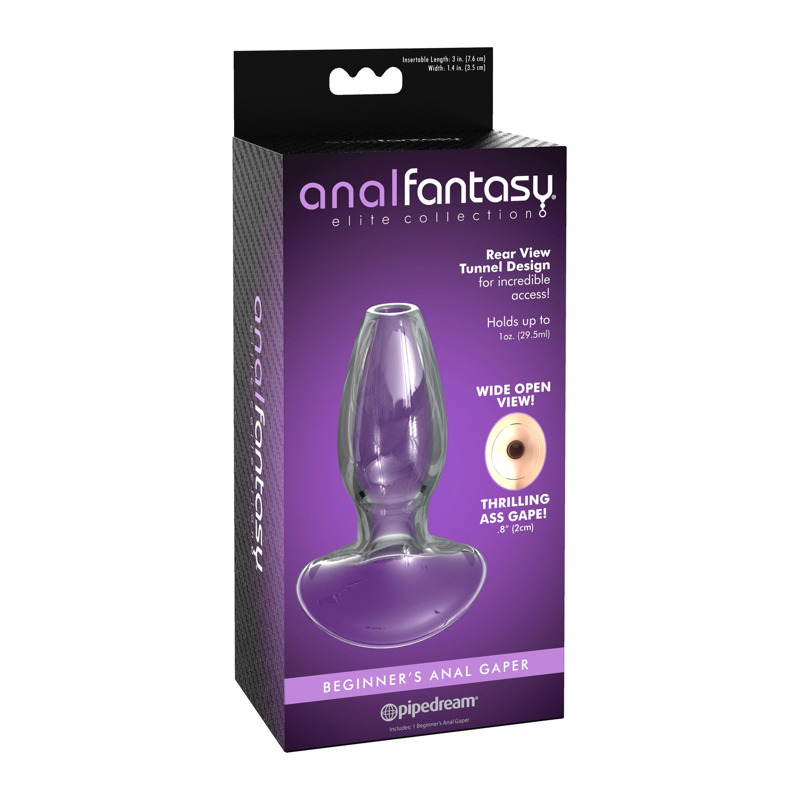 Анальная пробка с тоннелем Pipedream Anal Fantasy стеклянная, прозрачная, 9.6 х 2 см
