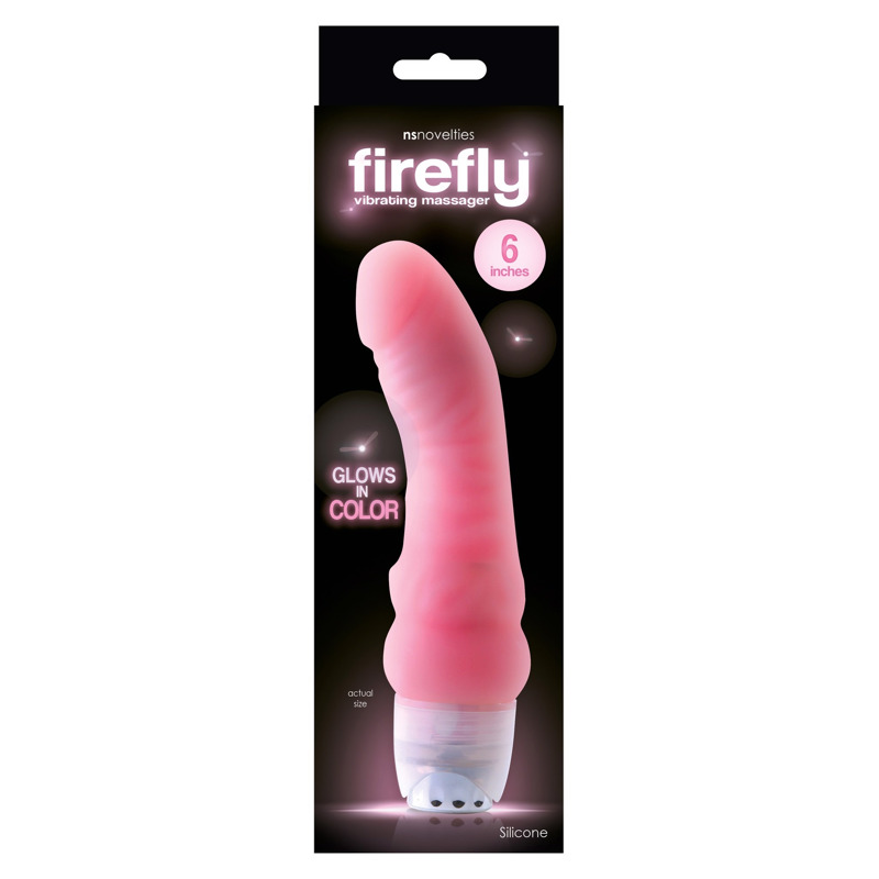 Вибратор реалистичный светящийся в темноте NS Novelties Firefly, розовый
