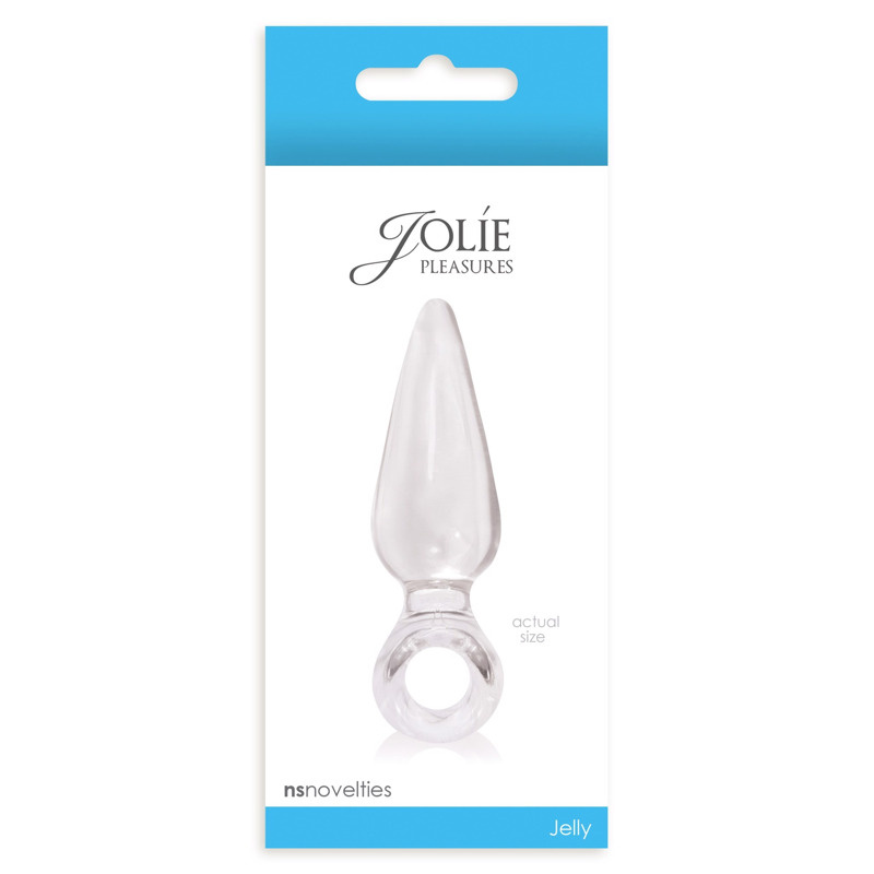 Анальная пробка со стоппером в виде кольца NS Novelties Jolie Pleasures Jelly Plug, прозрачный, Mini