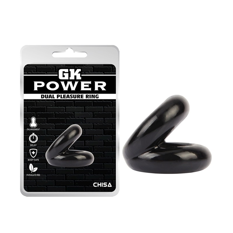 Ерекційне кільце подвійне Chisa GK Power Dual Pleasure, чорний