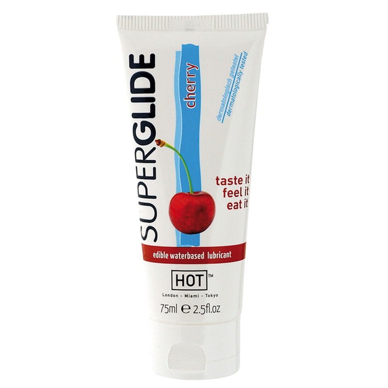 Съедобный лубрикант на водной основе HOT Superglide Спелая Вишня, 75 мл