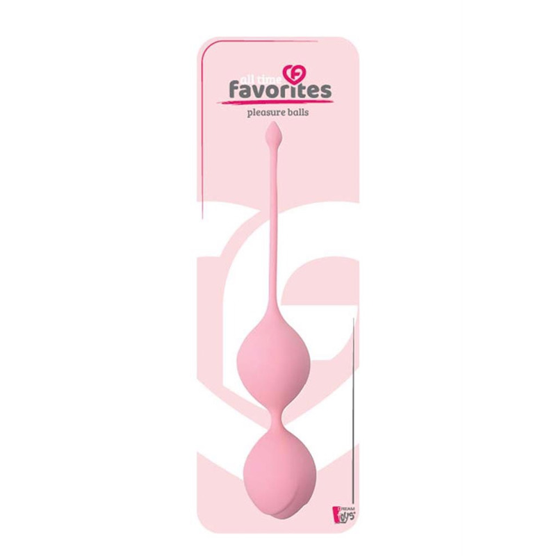 Вагинальные шарики DreamToys ALL TIME FAVORITES 60 гр. со смещенным центром тяжести, розовые
