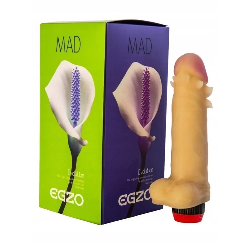 Вибратор с усиками EGZO MAD Ciberskin Special Lover на батарейках