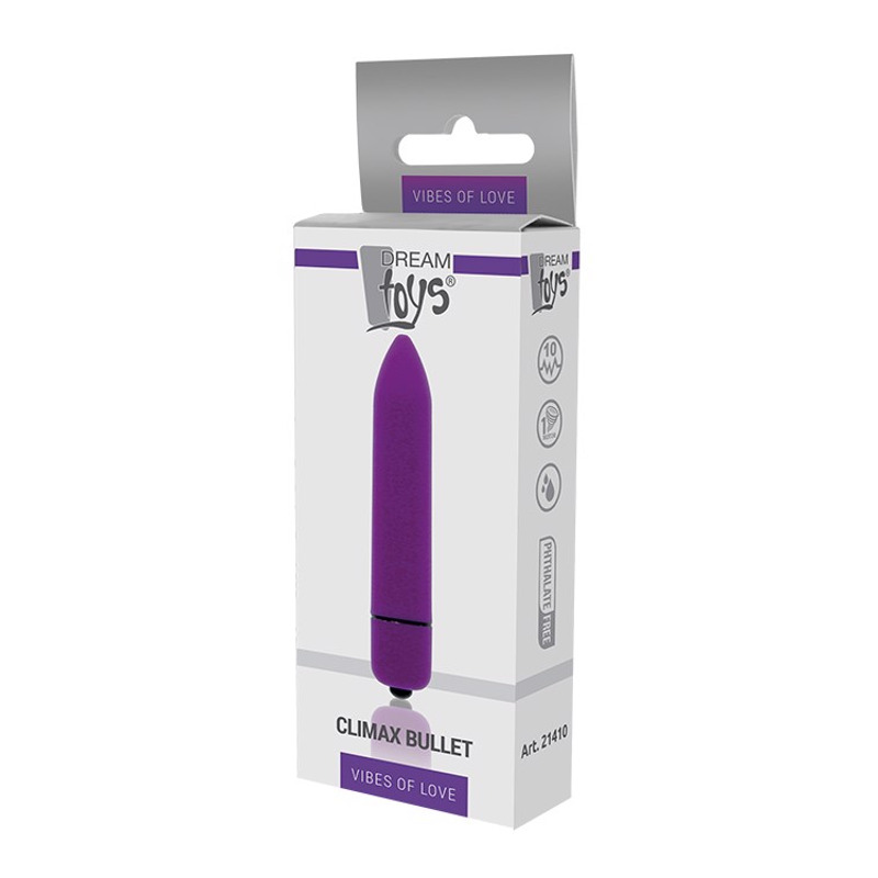 Мини вибромассажер DREAM TOYS 10-SPEED CLIMAX BULLET PURPLE