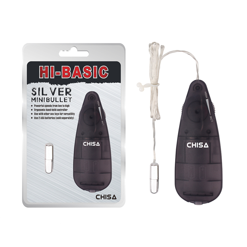 Вибропуля с пультом Chisa Hi-Basic Be Mine, серебряный