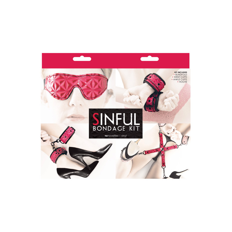 Комплект для связывания NS Novelties SINFUL BONDAGE KIT PINK