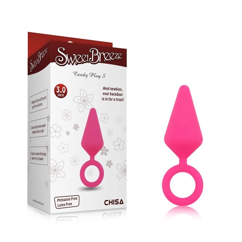 Анальная пробка со стопером Chisa Sweet Breeze розовая, S