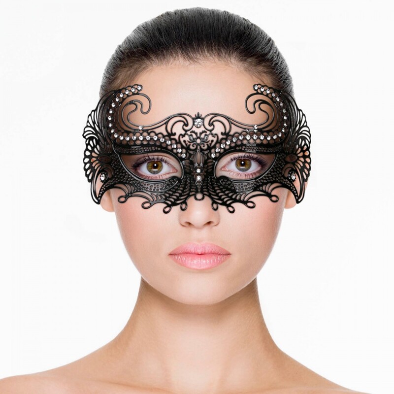 Маска металлическая черная Easytoys Venetiaans Masker