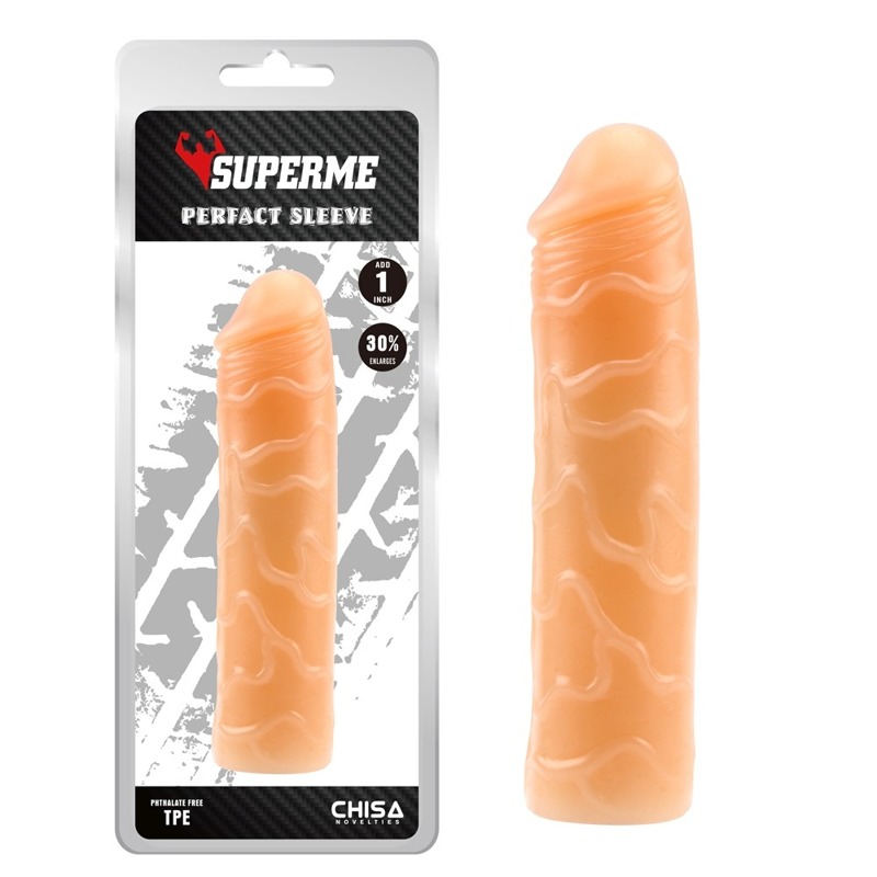 Насадка подовжуюча Chisa Superme Perfact Sleeve реалістична, бежева
