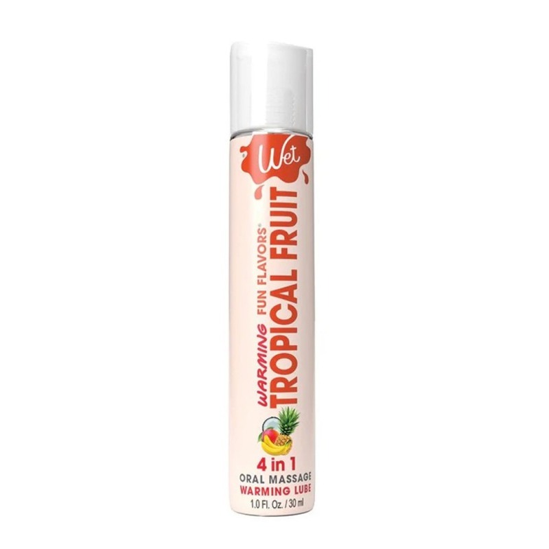Лубрикант со вкусом тропических фруктов Wet Tropical с согревающим эффектом, 30 мл