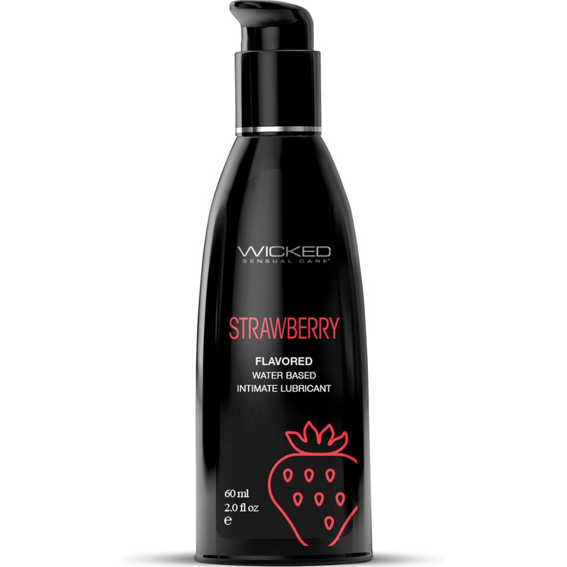 Лубрикант съедобный Wicked Strawberry Flavored со вкусом клубники, 60 мл