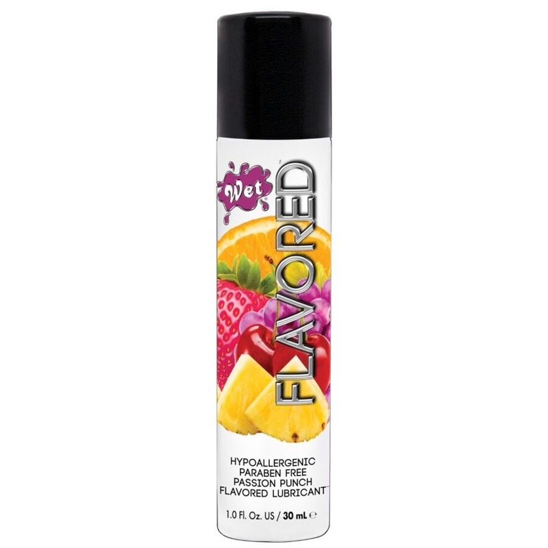 Лубрикант оральный Wet Flavored Passion Punch со вкусом и ароматом фруктов 30 мл