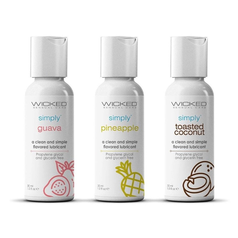 Набор ароматизированных лубрикантов Wicked Simply Tropical Trio Kit, 3 шт.