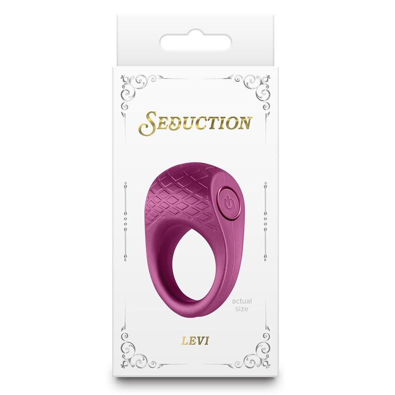 Вибро кольцо для пениса NS Novelties Seduction Levi бордовый металлик