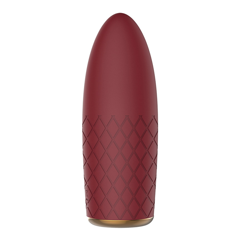 Компактный вибромассажер с рельефной поверхностью Dream Toys Marly, бордовый, 11 х 4 см