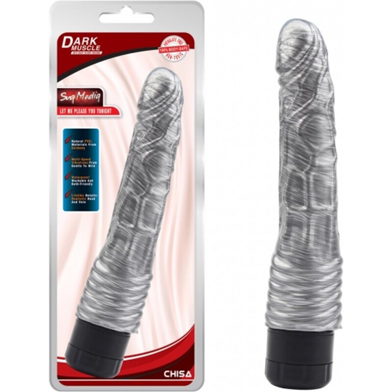 Вібратор реалістичний Chisa Dark Muscle 22.3 см, сріблястий