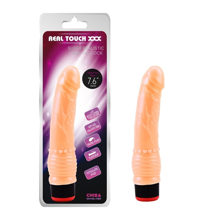 Вібратор реалістичний Chisa Real Touch XXX на батарейках, бежевий