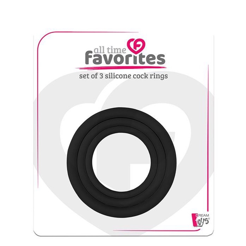 Набор эрекционных колец ALL TIME FAVORITES COCKRINGS