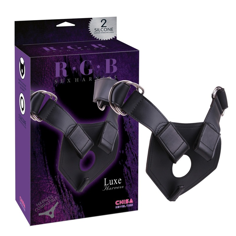 Трусики для страпону Chisa R.G.B Sex Luxe Harness, чорні Трусики для страпону Chisa R.G.B Sex Luxe Harness, чорні