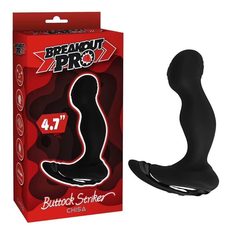 Массажер простаты Chisa Breakout Pro Buttock Striker с вибрацией и пульсацией, черный