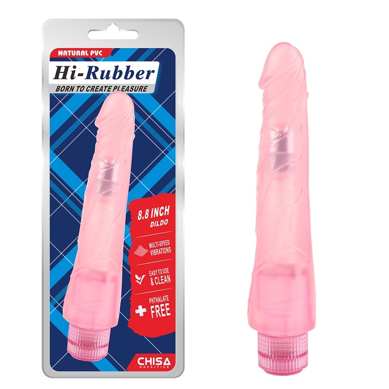 Вібратор реалістичний на батарейках Chisa Hi-Rubber, рожевий Вібратор реалістичний на батарейках Chisa Hi-Rubber, рожевий