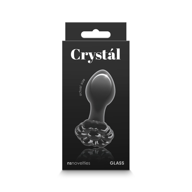 Стеклянная пробка NS Novelties CRYSTAL FLOWER BLACK