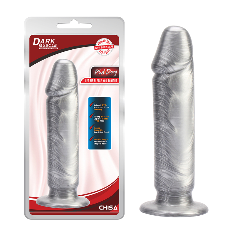 Фалоімітатор на присосці реалістичний Chisa Dark Muscle PHUT Dong, сріблястий Фалоімітатор на присосці реалістичний Chisa Dark Muscle PHUT Dong, сріблястий