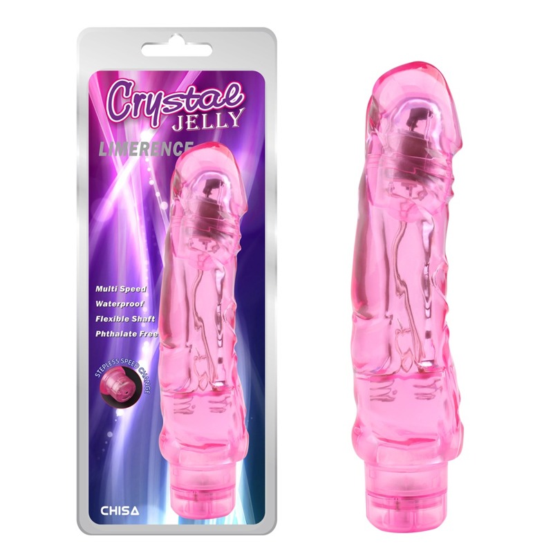 Вібромасажер на батарейках прозорий Chisa Crystal Jelly Limerence, рожевий Вібромасажер на батарейках прозорий Chisa Crystal Jelly Limerence, рожевий