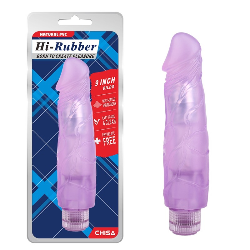 Вібратор реалістік на батарейках Chisa Hi-Rubber, фіолетовий